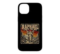 Custodia per iPhone 14 Plus Raffaello illumina la via dell'angelo angelo custode