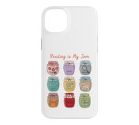 Custodia per iPhone 14 Plus Reading is My Jam Bookworm Generi letterari Vasetti