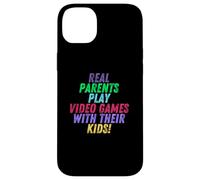 Custodia per iPhone 14 Plus Real Parents Play Video Games With Their Kids Gamer Mom Dad