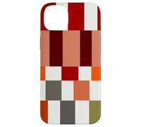 Custodia per iPhone 14 Plus Red Color Block Checkered Checker Abstract Checkerboard