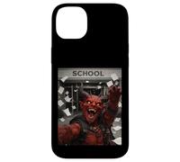 Custodia per iPhone 14 Plus Red Devil, meme selfie divertente, ultimo giorno di scuola
