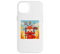 Custodia per iPhone 14 Plus Red Fox Cooking Grill BBQ Funny Gift Red Fox