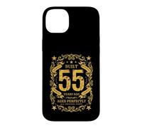 Custodia per iPhone 14 Plus Regalo divertente per il 55° compleanno di uomini e donne costruito 55 anni fa