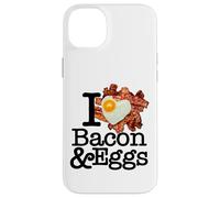 Custodia per iPhone 14 Plus Regalo I Love Bacon and Eggs