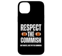 Custodia per iPhone 14 Plus Respect The Commish Funny Fantasy Football Commissioner