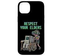 Custodia per iPhone 14 Plus Respect Your Elders Retro Computer Gamer Boy Funny VR Gaming