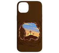 Custodia per iPhone 14 Plus Resurrection Sunday Cross of Jesus Christ Empty Tomb Faith