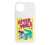 Custodia per iPhone 14 Plus Retro Alligator Occhiali Da Sole Dopo Mentre