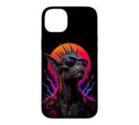 Custodia per iPhone 14 Plus Retro Chupacabra Leggenda Creatura Mistero Mostro Opera D'arte