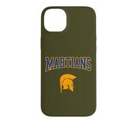 Custodia per iPhone 14 Plus Retro College Blu Arancione Marziani Sport