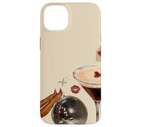 Custodia per iPhone 14 Plus Retro Espresso Martini Disco Ball Stars Estetica Estetica