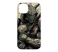 Custodia per iPhone 14 Plus Retro giapponese Mech Anime Mecha Samurai Vintage Kanji