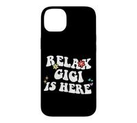 Custodia per iPhone 14 Plus Retro Groovy Relax GIGI Is Here Funny Mother's Day Nome