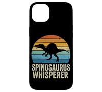 Custodia per iPhone 14 Plus Retro Tramonto Spinosauro Whisperer Silhouette