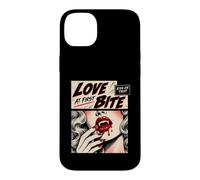 Custodia per iPhone 14 Plus Retro Vampire Halloween Love at First Bite Kiss or Treat