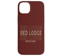Custodia per iPhone 14 Plus Rifugio rosso vintage Montana