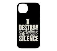 Custodia per iPhone 14 Plus Rock Guitar Musicista Distruggi Silenzio