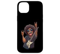 Custodia per iPhone 14 Plus Rock Guitarist Afro Hairstyle Occhiali da sole Musicista Energia