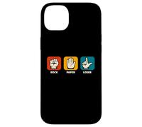 Custodia per iPhone 14 Plus Rock Paper Loser Sarcasm Divertente perdente da uomo