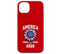 Custodia per iPhone 14 Plus Ron Paul Thomas Massie Election 2028 President American Flag