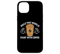 Custodia per iPhone 14 Plus Rule The World Star With Coffee Baristas Funny Coffee Lover