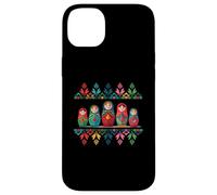 Custodia per iPhone 14 Plus Russian Matryoshka Babushka Flowers Nesting Dolls