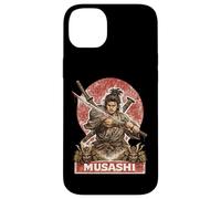 Custodia per iPhone 14 Plus Samurai Guerriero Musashi, Giapponese Sword Fighter
