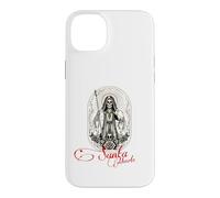Custodia per iPhone 14 Plus Santa Muerte Scythe Globe Clessidra Rose Folk Saint
