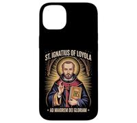 Custodia per iPhone 14 Plus Sant'Ignazio di Loyola Ad Maiorem Dei Gloriam Gesuita Cattolico