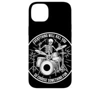 Custodia per iPhone 14 Plus Scheletro Drummer Everything Will Kill You Funny