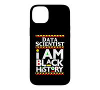 Custodia per iPhone 14 Plus Scienziato dei dati Melanina I Am Black History Working Mom Dad