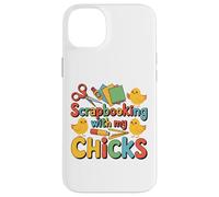 Custodia per iPhone 14 Plus Scrapbooking con i miei pulcini Chicken Craft Hobby