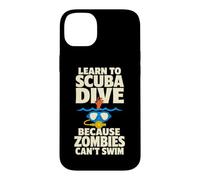Custodia per iPhone 14 Plus Scuba Diver Zombie Apocalypse Avventura subacquea