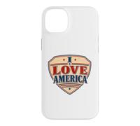 Custodia per iPhone 14 Plus Scudo da supereroe I Love America