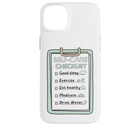 Custodia per iPhone 14 Plus SelfCare Checklist Promemoria abitudini sane