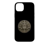 Custodia per iPhone 14 Plus Serpente Maya Sacerdote Pietra Reliquia Antica Arte del Tempio