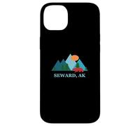 Custodia per iPhone 14 Plus Seward Alaska AK Vacation Vintage Logo