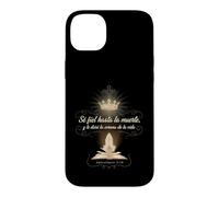 Custodia per iPhone 14 Plus Sii fedele alla morte Corona della vita Rivelazione 2:10 Spagnolo