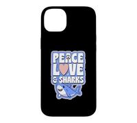 Custodia per iPhone 14 Plus Simbolo di pace amore e squali cuore pace