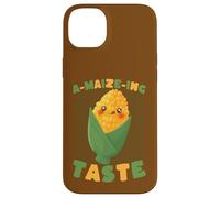Custodia per iPhone 14 Plus Simpatico design A-MAIZE-ING Gusto Corn Pun Foodie