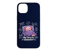 Custodia per iPhone 14 Plus Simpatico pigiama da notte Kawaii Axolotl preferito sonno divertente