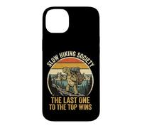 Custodia per iPhone 14 Plus Slow Hiking Society The Last One To The Top Wins Montagna