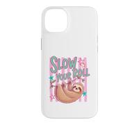 Custodia per iPhone 14 Plus Slow Your Roll Bradipo Appeso Rilassante Animale