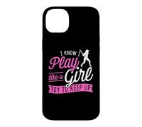 Custodia per iPhone 14 Plus So che gioco come una ragazza cerca di tenere il passo Baseball Girl