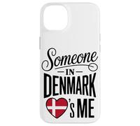 Custodia per iPhone 14 Plus Someone In Denmark Loves Me Heart Danish Flag
