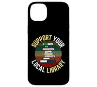 Custodia per iPhone 14 Plus Sostieni la tua biblioteca locale Bibliotecario retrò Vintage Leggi il libro