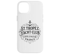Custodia per iPhone 14 Plus Stampa nera vintage di St. Tropez Yacht Club