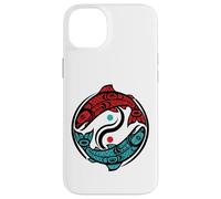 Custodia per iPhone 14 Plus Stile tribale dei nativi americani del salmone del Pacifico nord