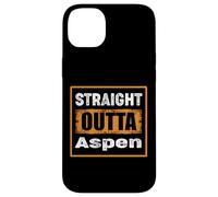Custodia per iPhone 14 Plus Straight Outta Aspen, Colorado, USA, stile retrò invecchiato, vintage