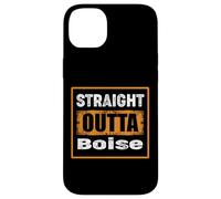 Custodia per iPhone 14 Plus Straight Outta Boise, Idaho, USA, stile retrò invecchiato, vintage